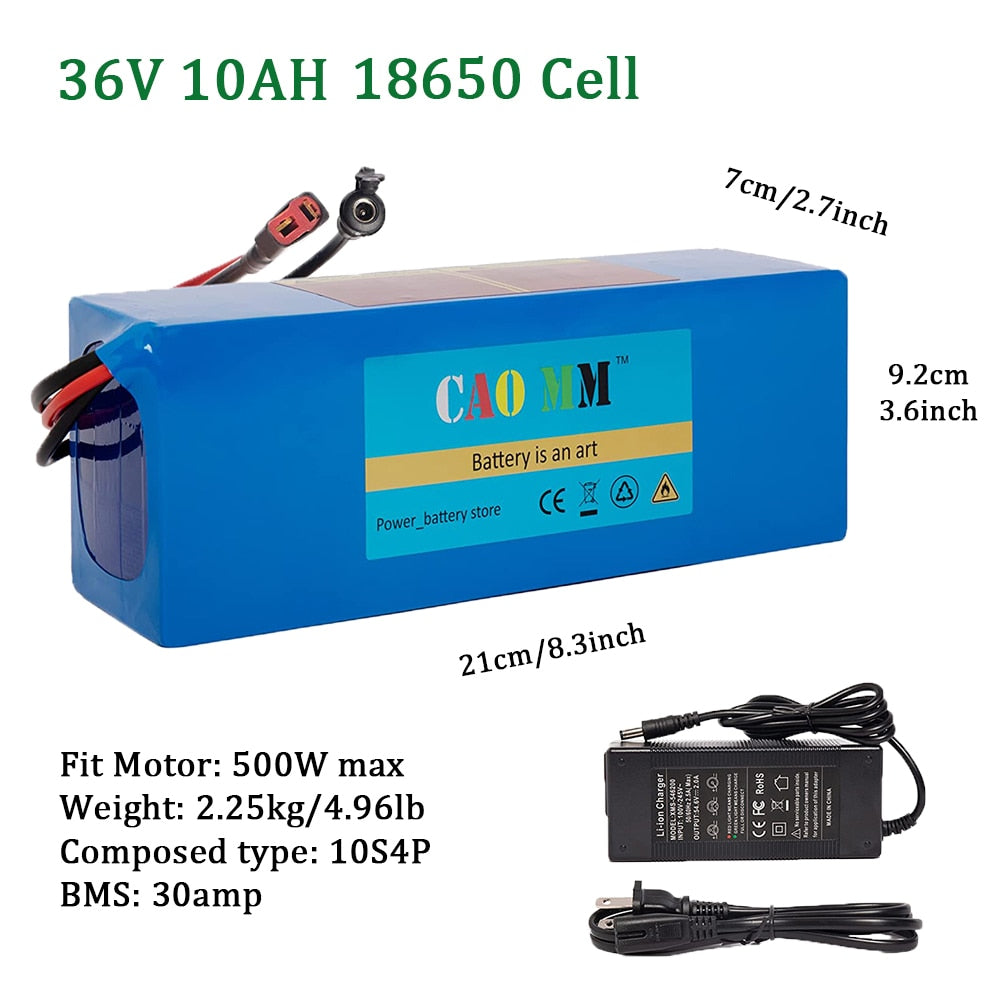 CAOMM 36V 48V 52V Lithium Battery's with Charger