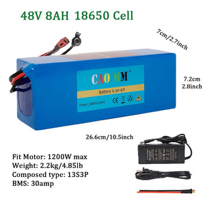 CAOMM 48V Battery - 8ah-30ah