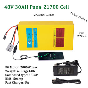 CAOMM 36V 48V 52V Lithium Battery's with Charger