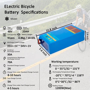 CAOMM 36V 48V 52V Lithium Battery's with Charger