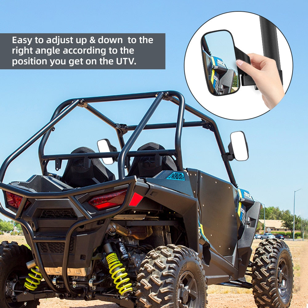 Universal Side View Mirrors w/Clamps for UTV's